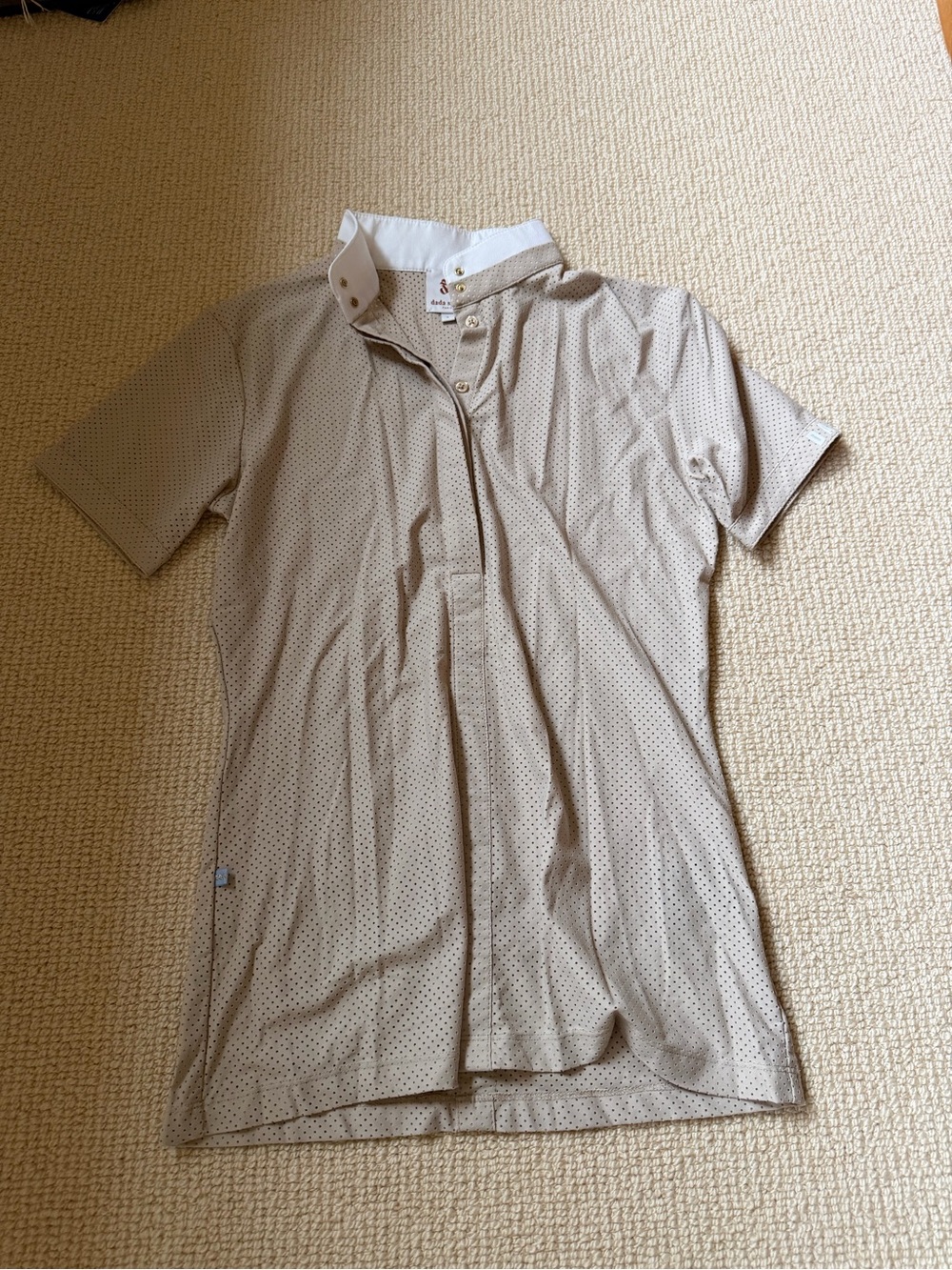 Dada Sport Perforated Beige Short-Sleeve Show Shirt